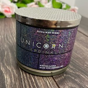 Unicorn Sprinkles Bath & Bodyworks 3 Wick Candle